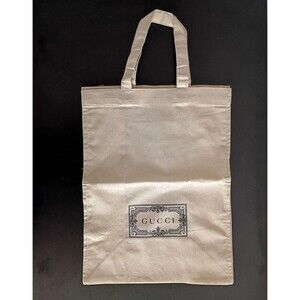 Authentic GUCCI Canvas Beige M Tote 10x14 Handle Dust Bag Strap | NEW